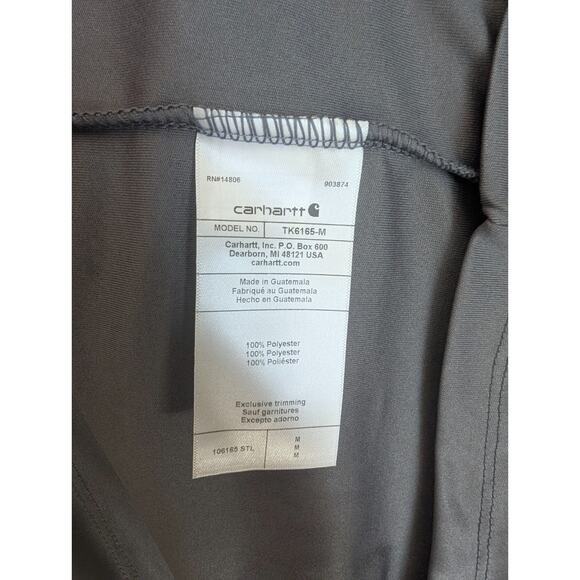 Carhartt T Shirt Mens Medium Gray Force Sun Defender Relaxed Fit Hood 106165 NWT - Picture 5 of 5